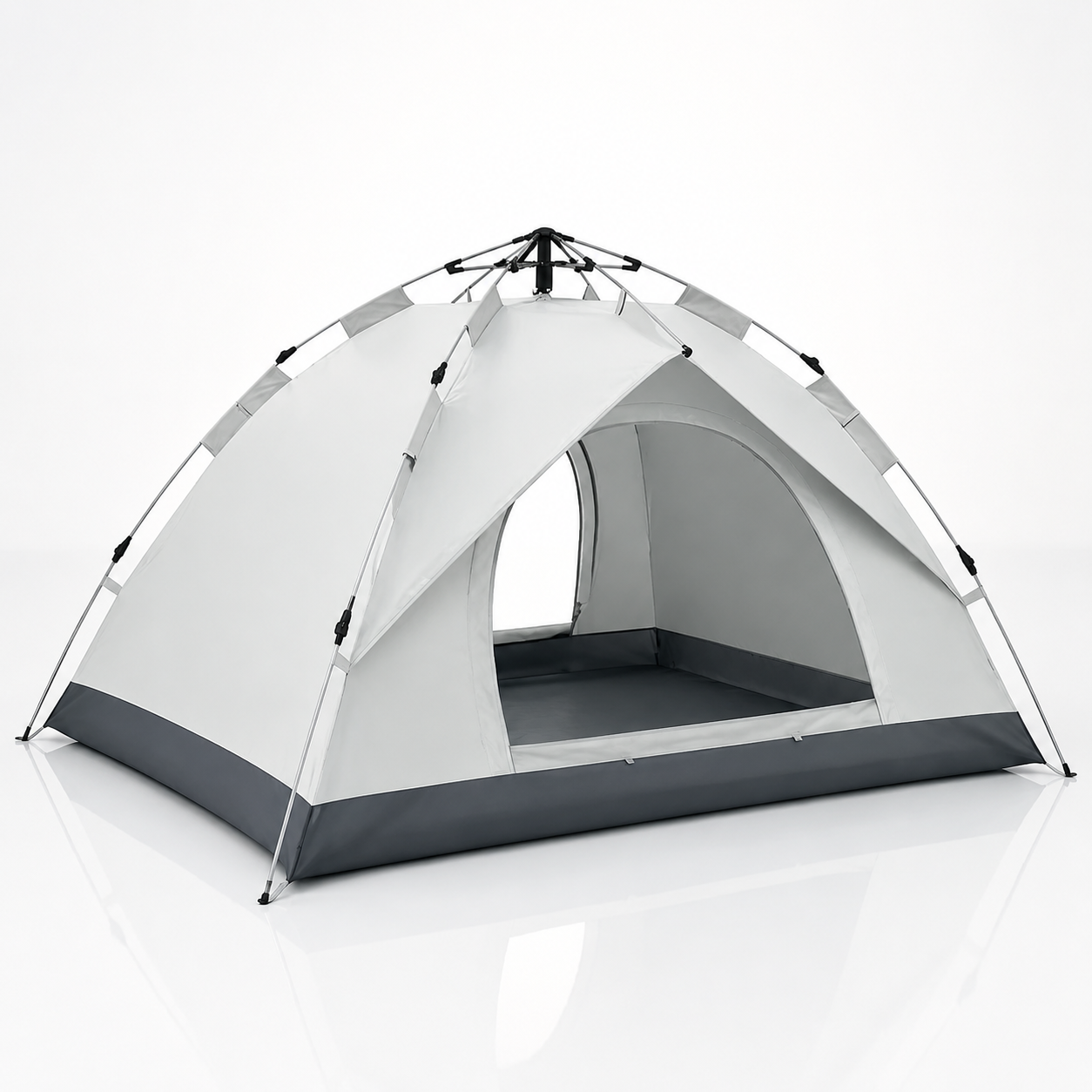tent automatic 3–4 Person Camping – Quick Open Rainproof Sunproof -C2 Casque vélo Rennrad Illustration Karte - Taille:20 pouces - Manivelle gauche attached poles