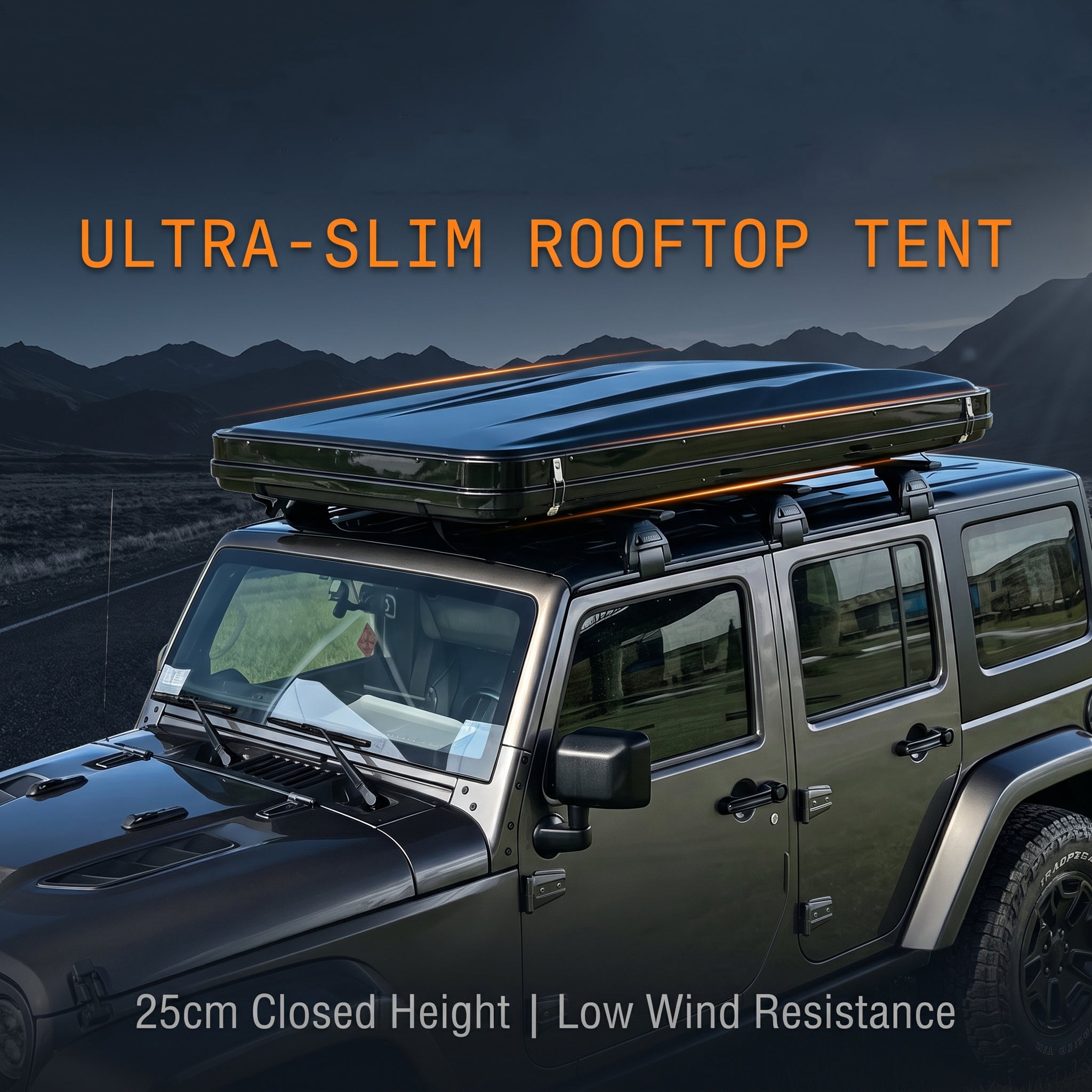 Quick Open Hardshell Roof Top Tent 3 Person Capacity for SUV Truck Jeep