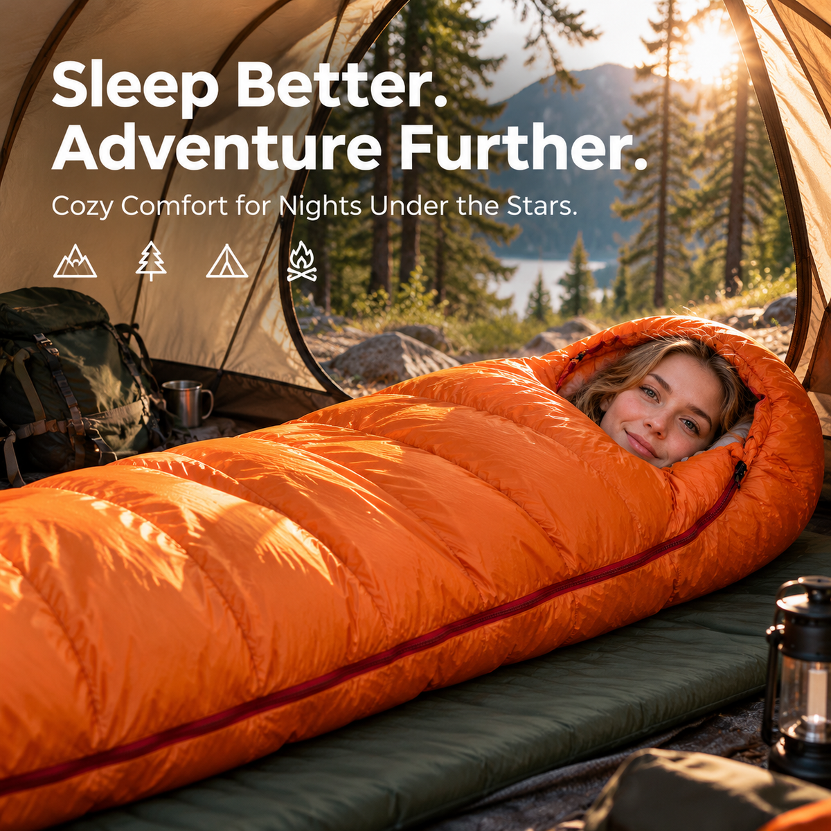 Cold Weather Mummy Down Sleeping Bag for Outdoor Camping -S18