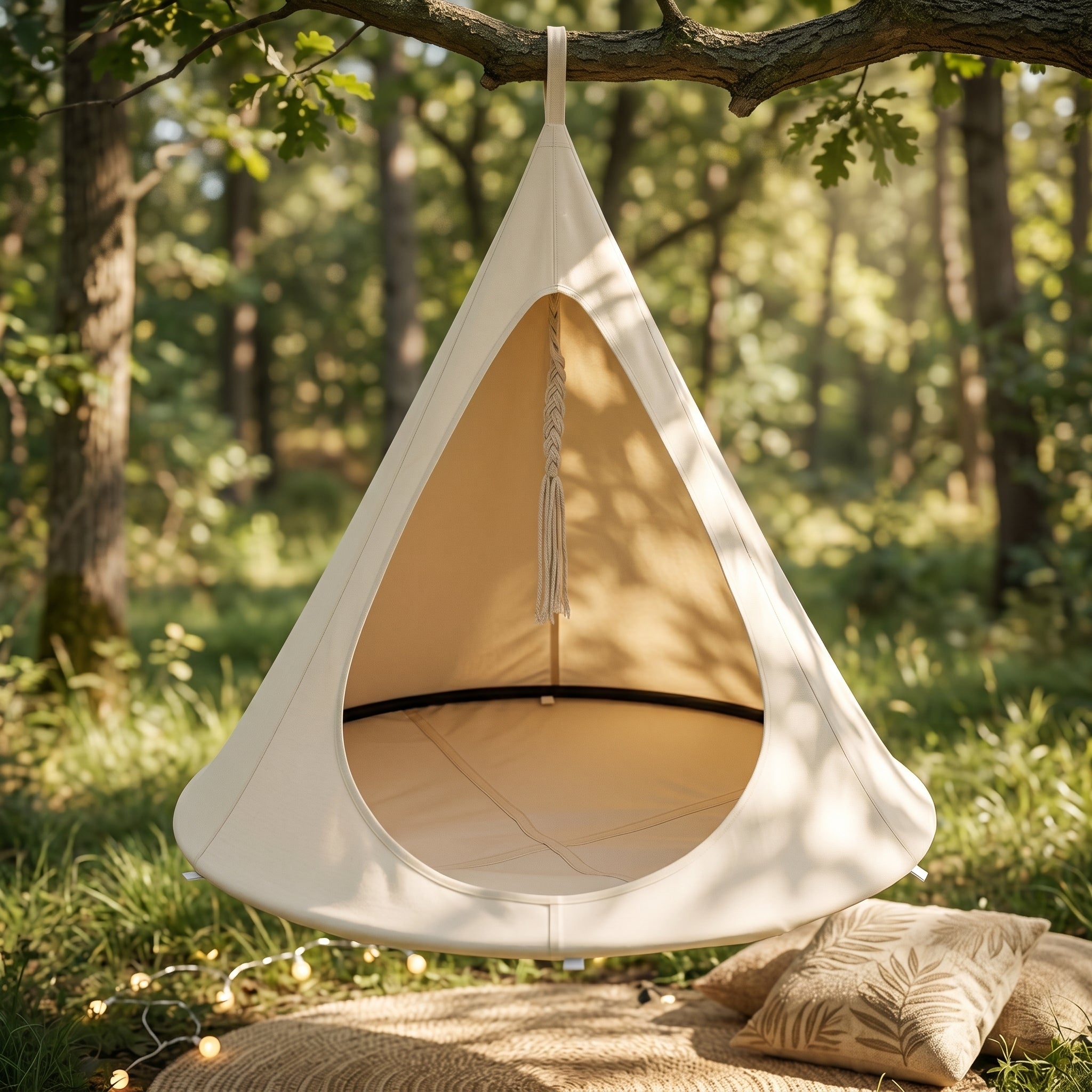 Hanging Cocoon Chair – Cozy Outdoor Tree Tent for Relaxing, Reading & Camping