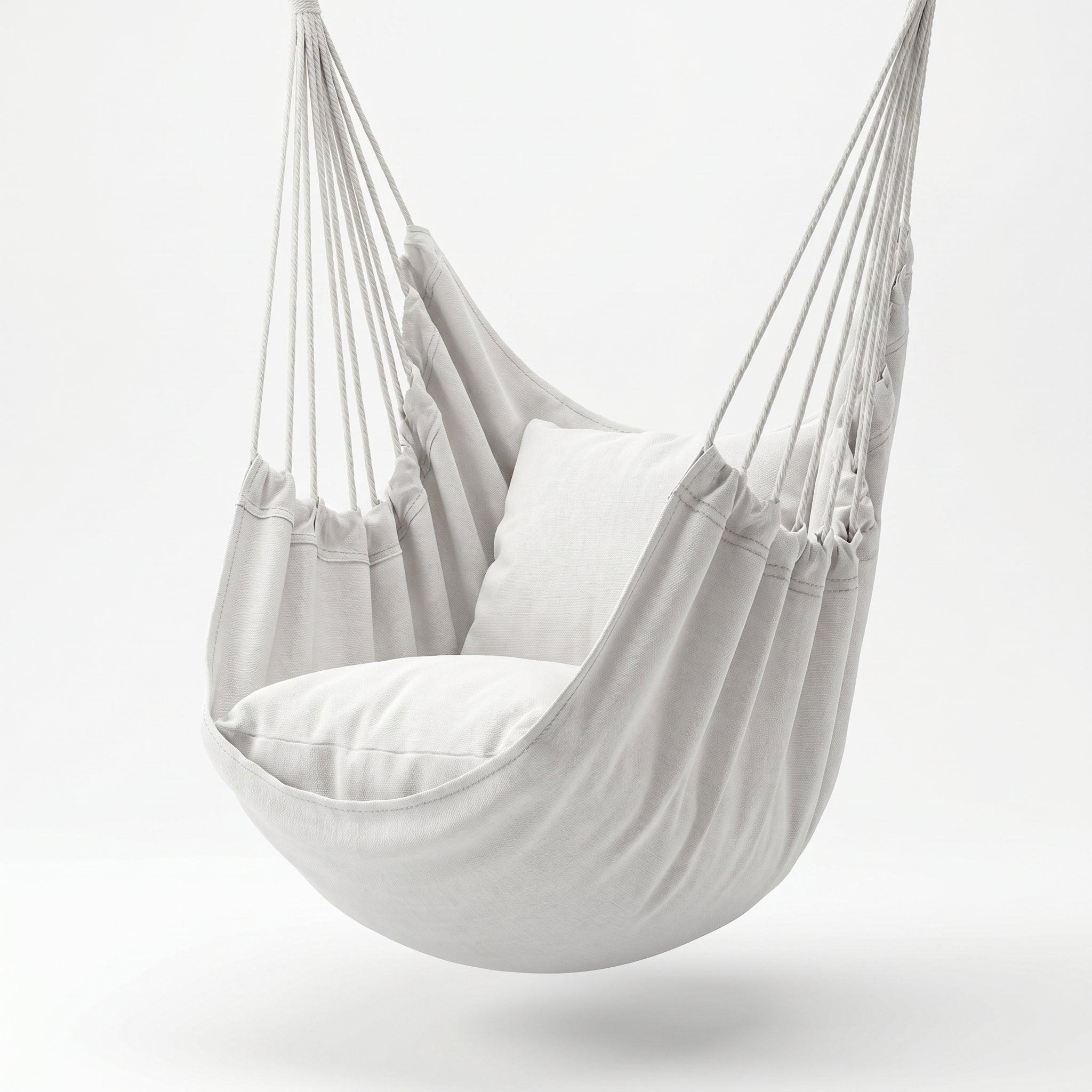 Heavy-Duty Hanging Hammock Chair with Cushions – Portable Canvas Swing Seat for Indoor & Outdoor Relaxation