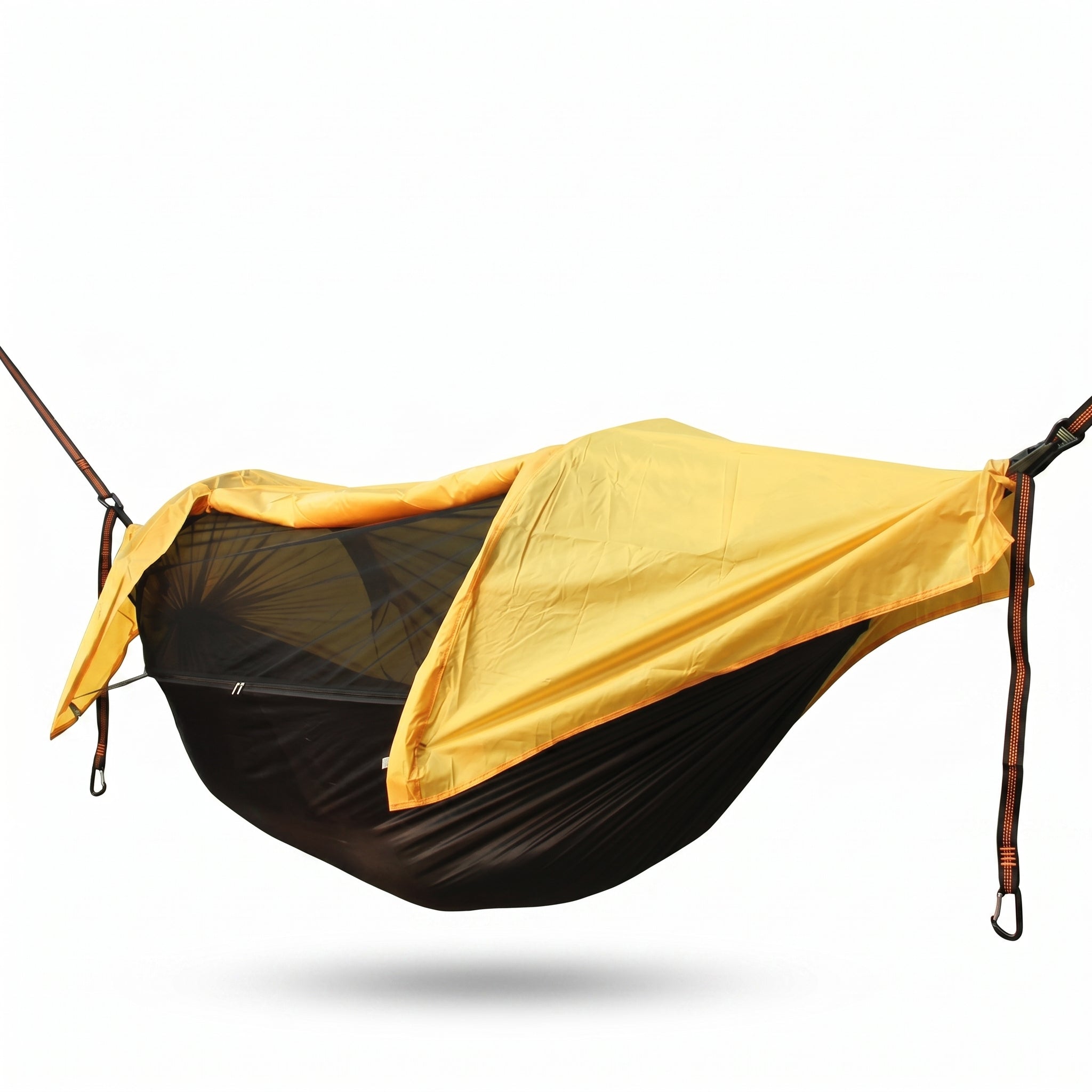 Large Family Camping Hammock with Divided Sleeping Spaces and Shared Mosquito Net