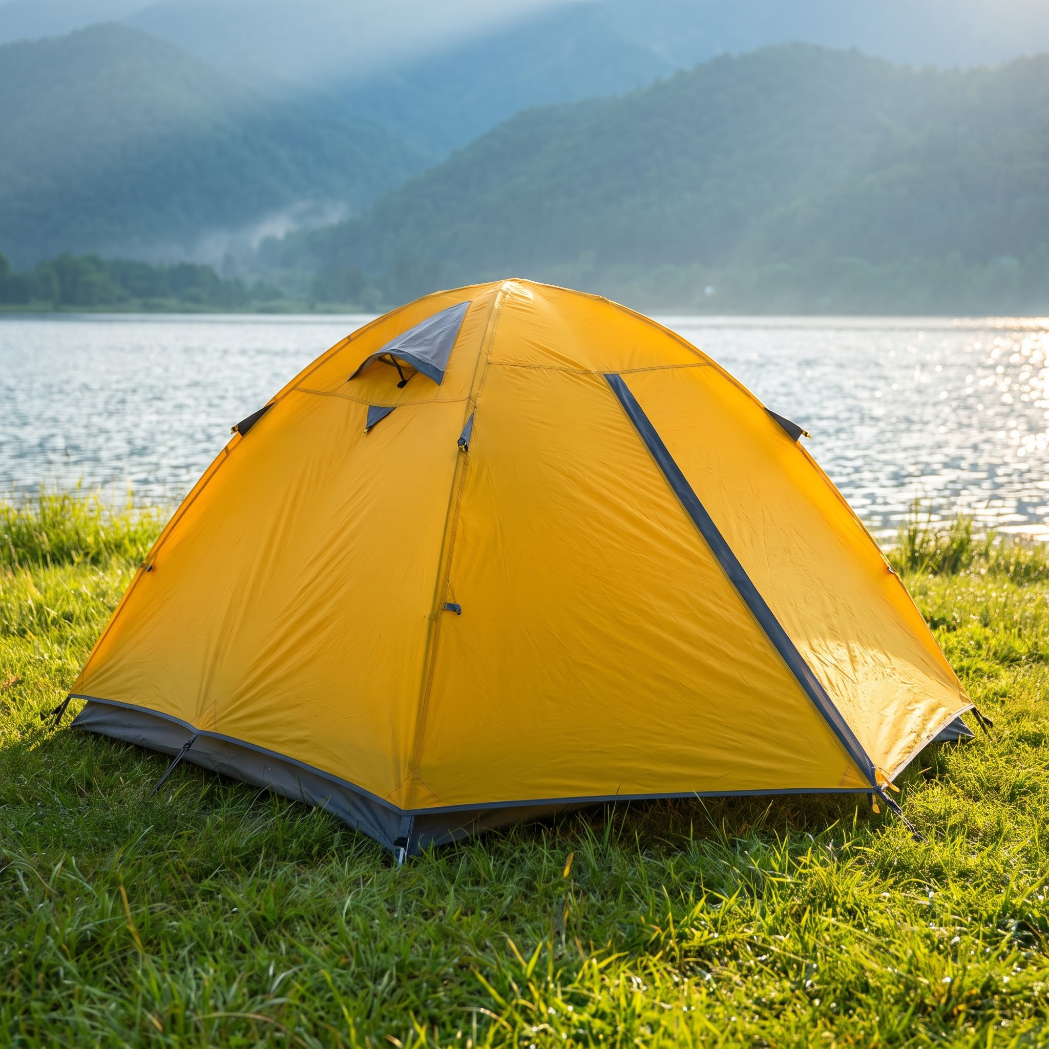 Lightweight Mountaineering Camping Tent Rainproof Nylon-coated Silicone Double-layer -C4
