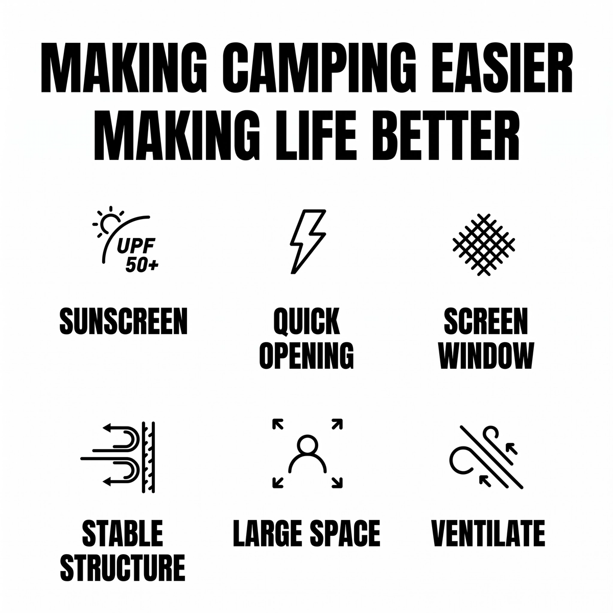 Quick-opening Camping Tent Windproof Sunproof Ultra-lightweight Portable Foldable -C14