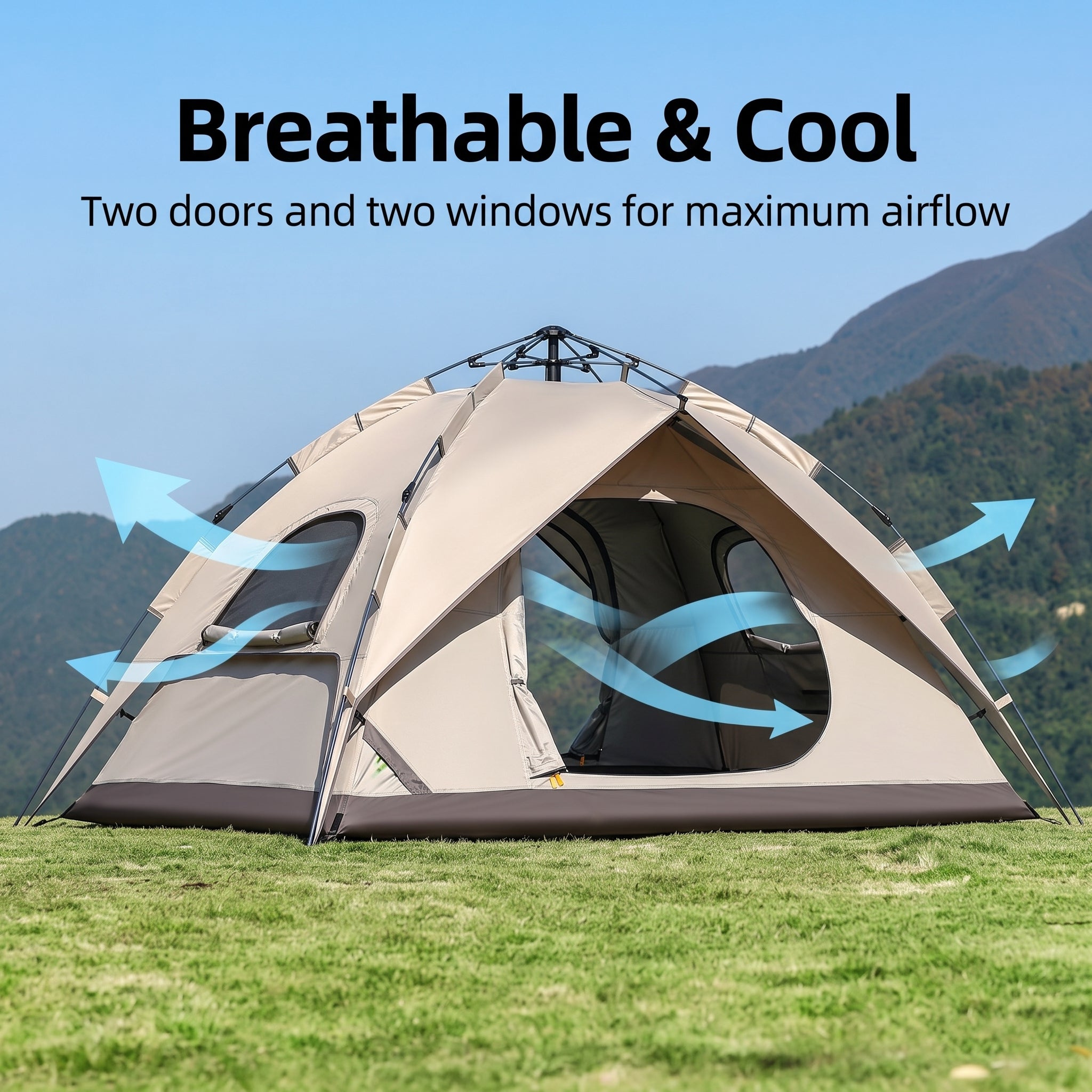 Fully Automatic Double-layer Quick-opening And Folding Portable Camping Tent