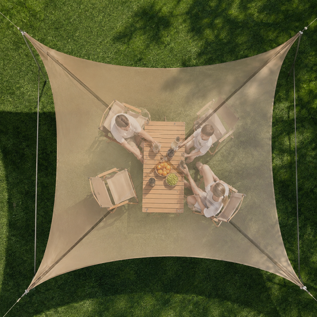 Dome Camping Tent with Blackout Canopy Quick Setup Sun Shelter - C31