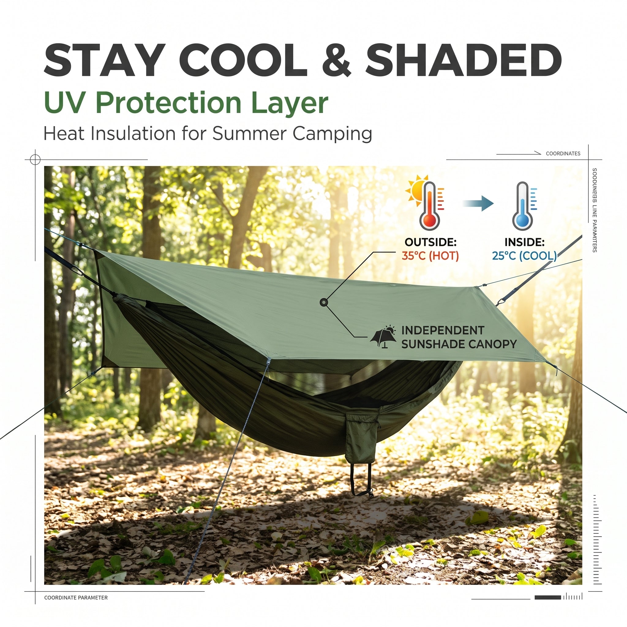 All-in-One Sleep System Camping Hammock Tent with Rain Fly Tarp and Mosquito Net