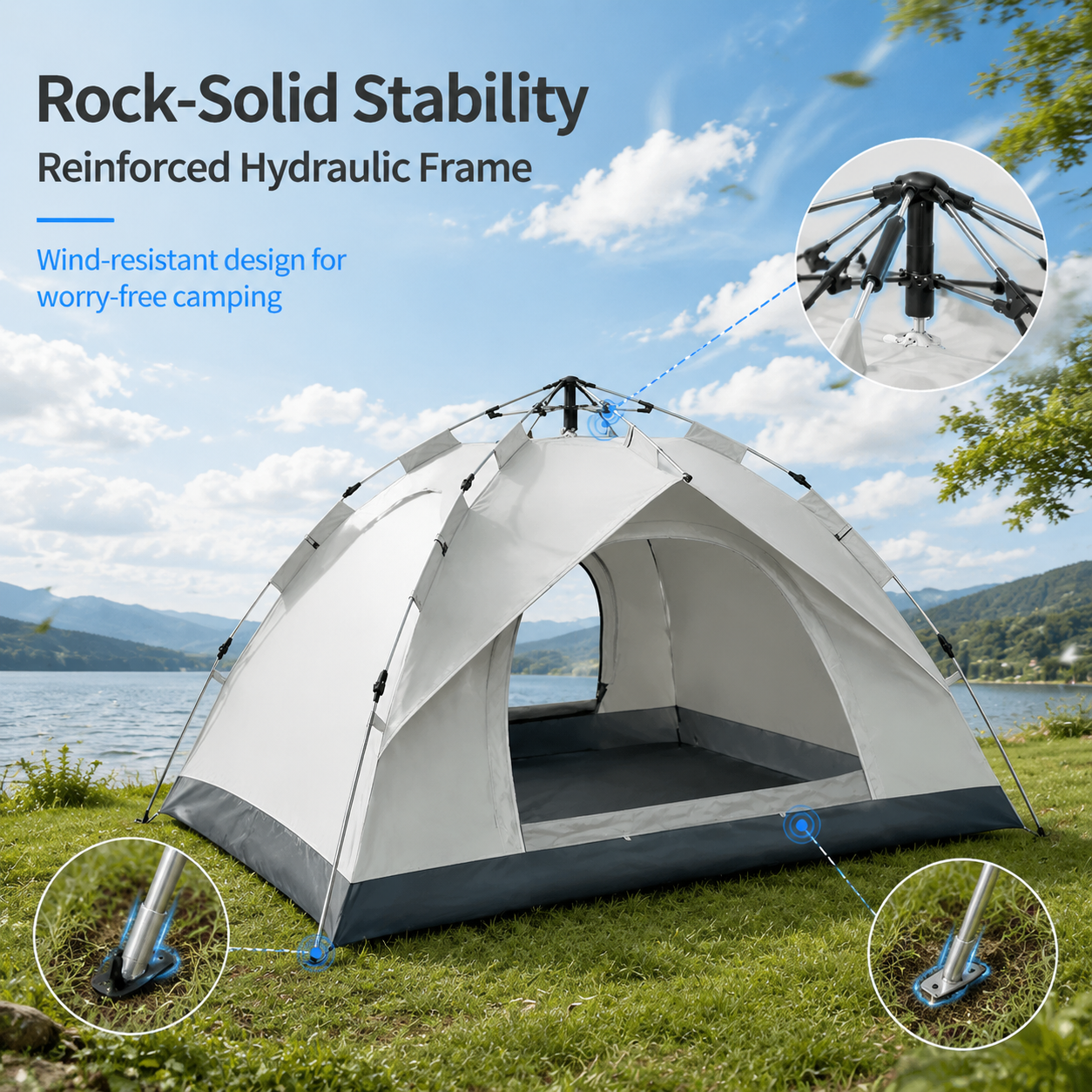 3–4 Person Automatic Tent – Quick Open Rainproof Sunproof