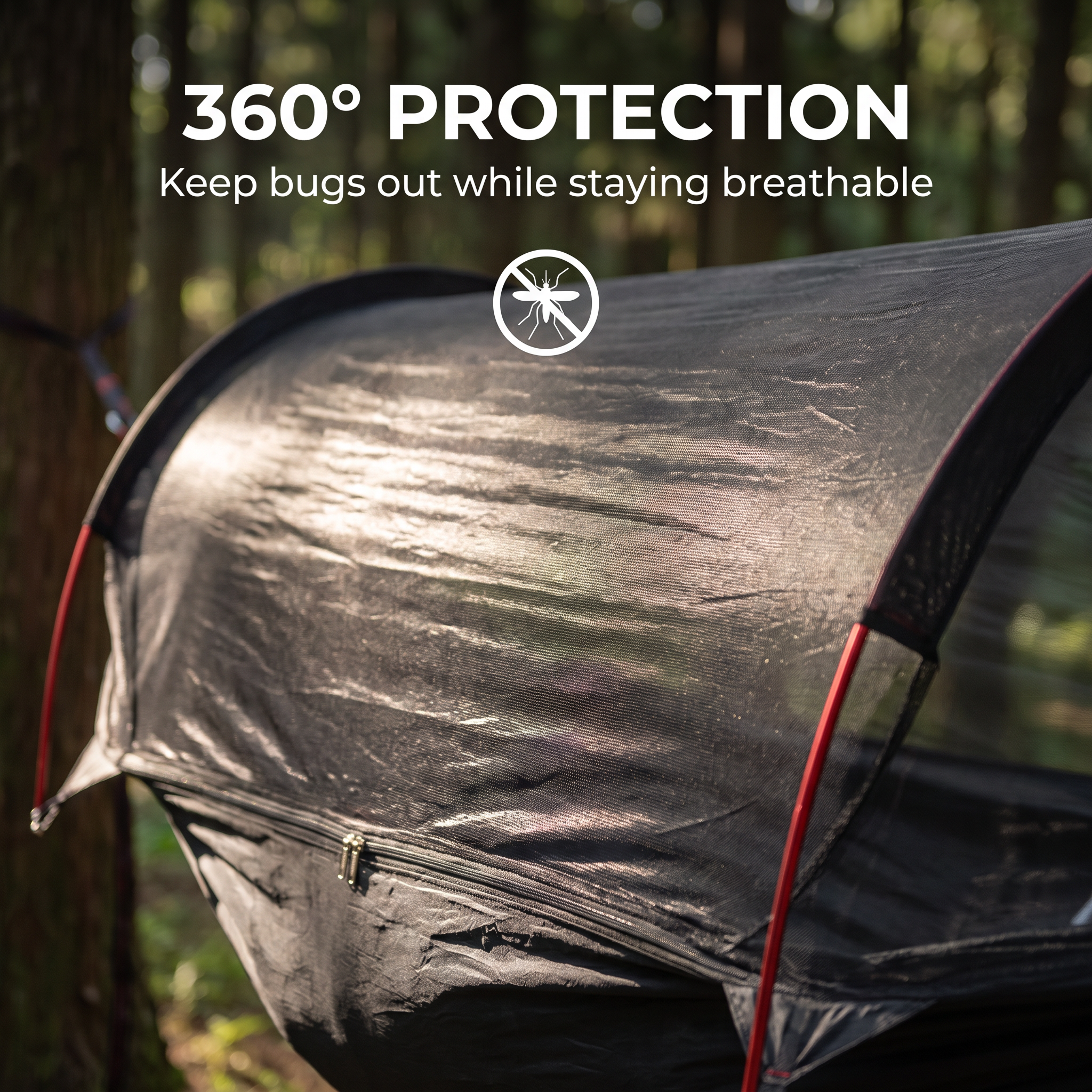 Three-in-One Mosquito Proof Camping Hammock