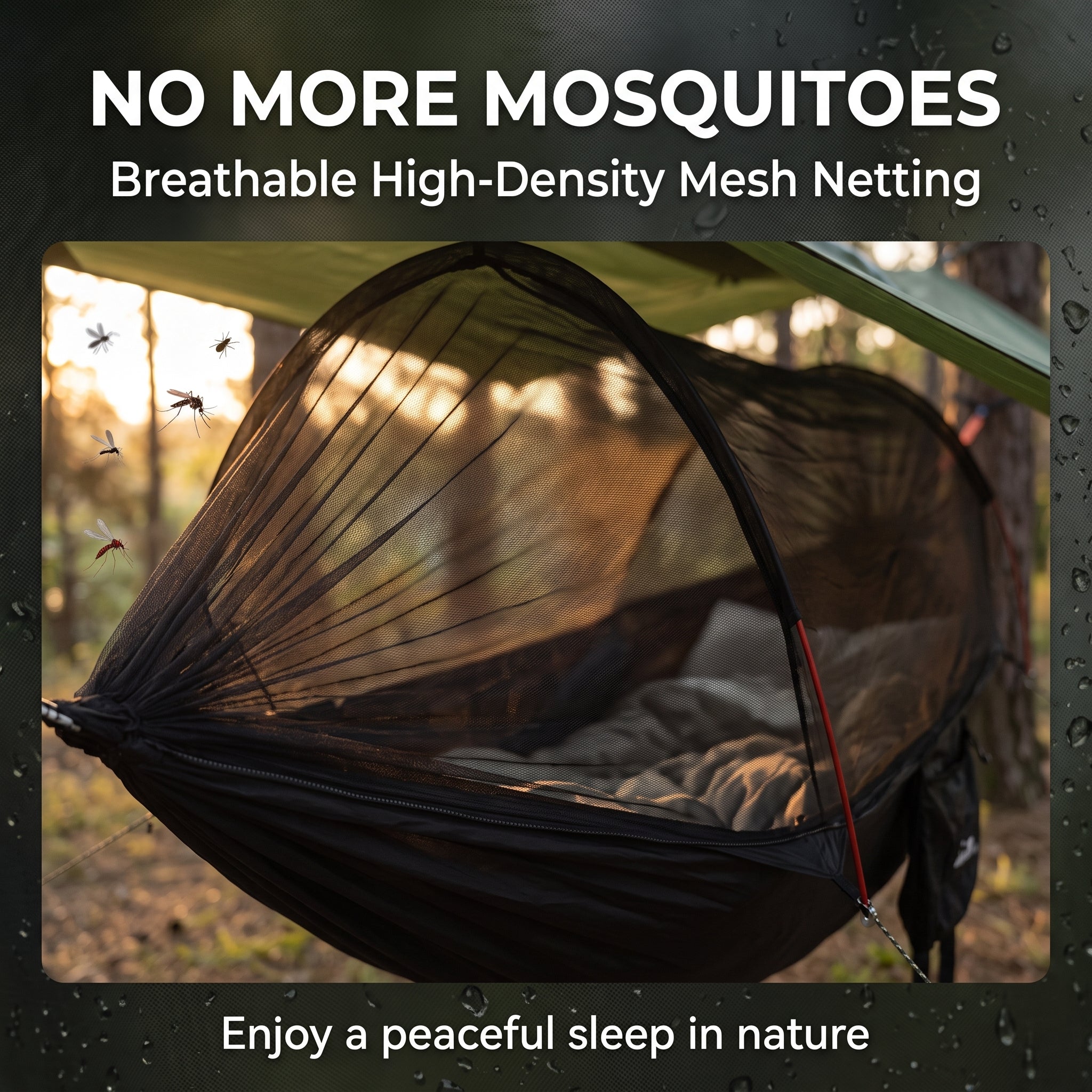 Outdoor Hammock Tent Set – Canopy, Mosquito Net, Waterproof, Sunshade, and Swing
