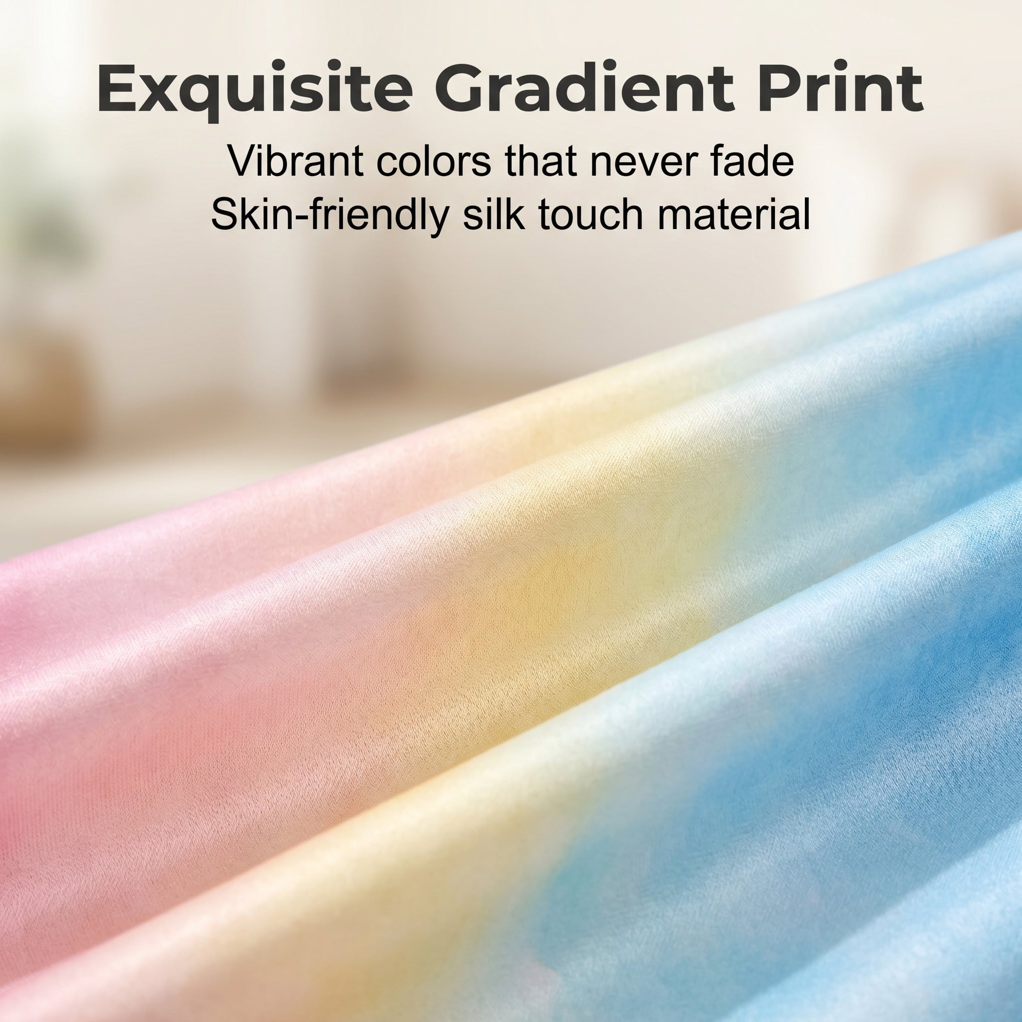 Gradient Printed Colorful Elastic Yoga Silk Aerial Hammock