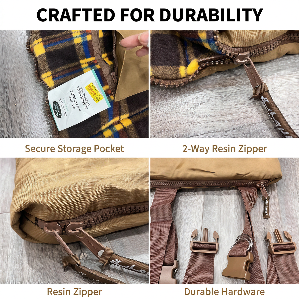 Portable Oxford Canvas Cotton Sleeping Bag for Adult Desert Camping-S9