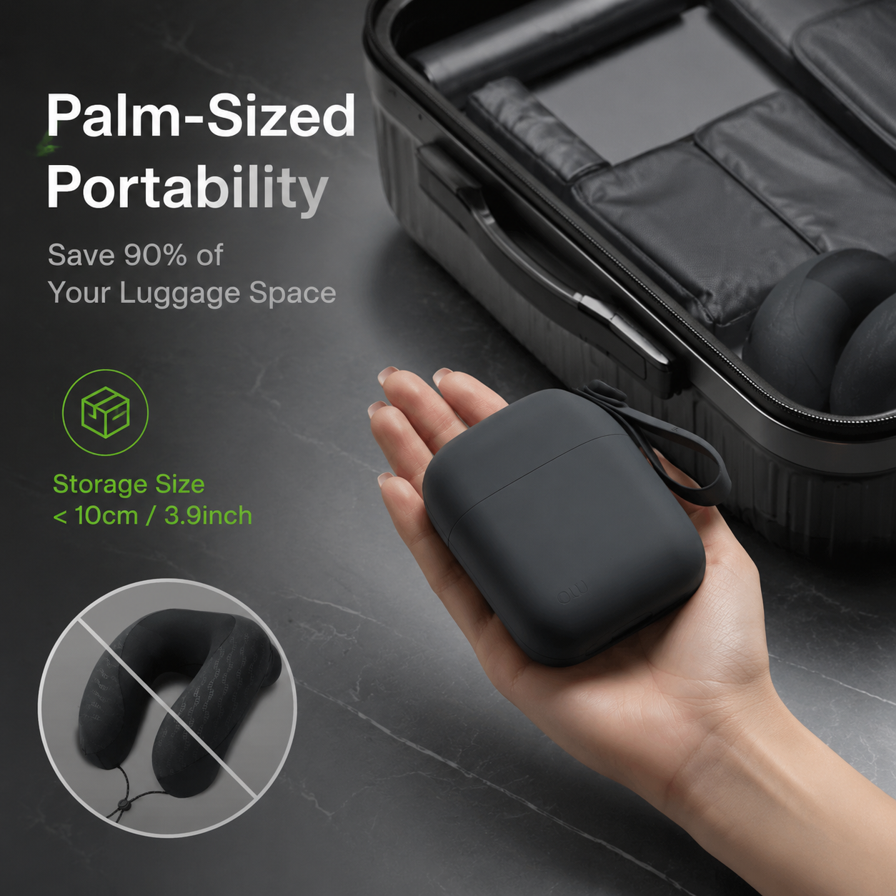 Travel Neck Pillow Upgraded Pure Memory Foam for Airplane Flight Sleep