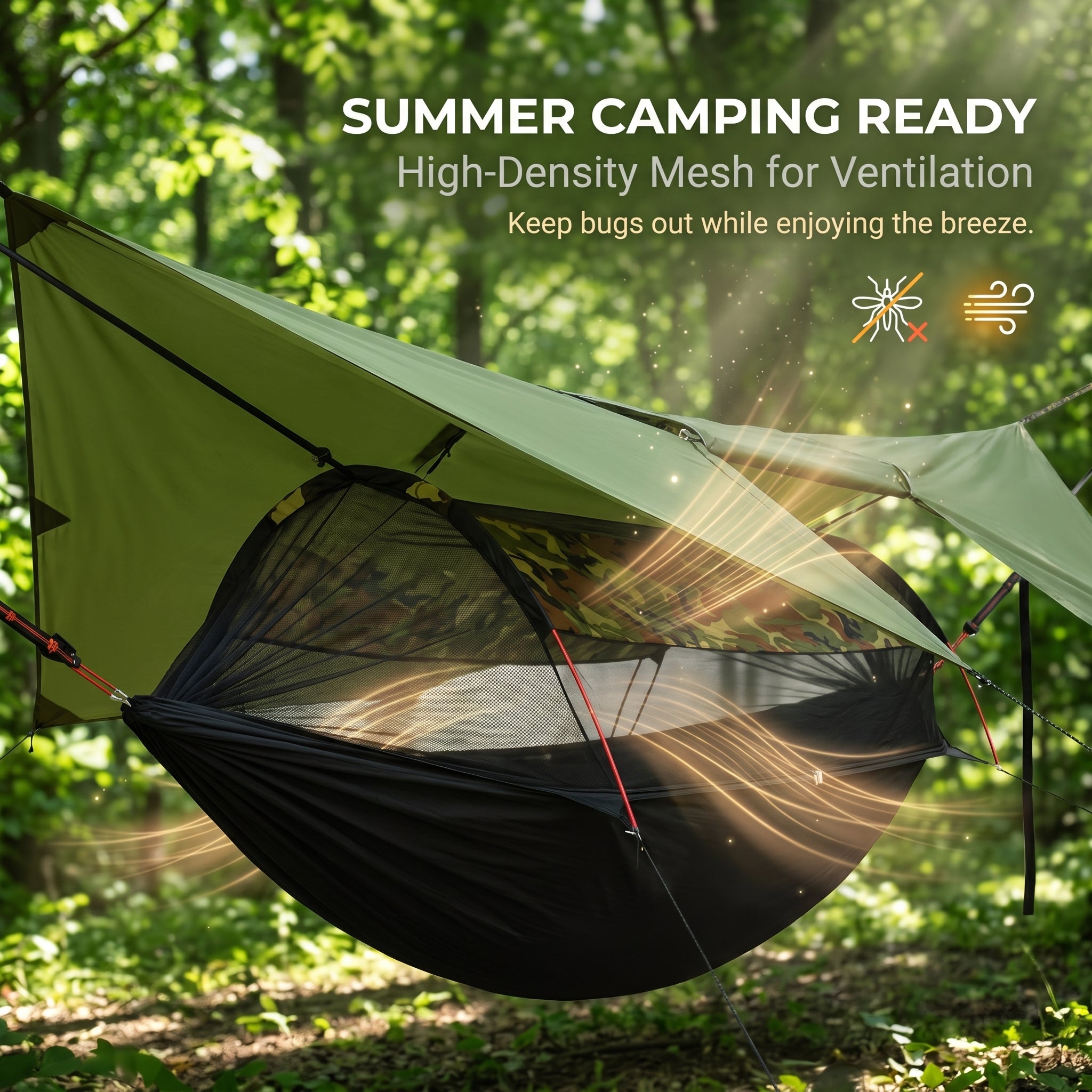 Portable Cloud Shadow Hammock Tent - Spacious Waterproof Camping Hammock