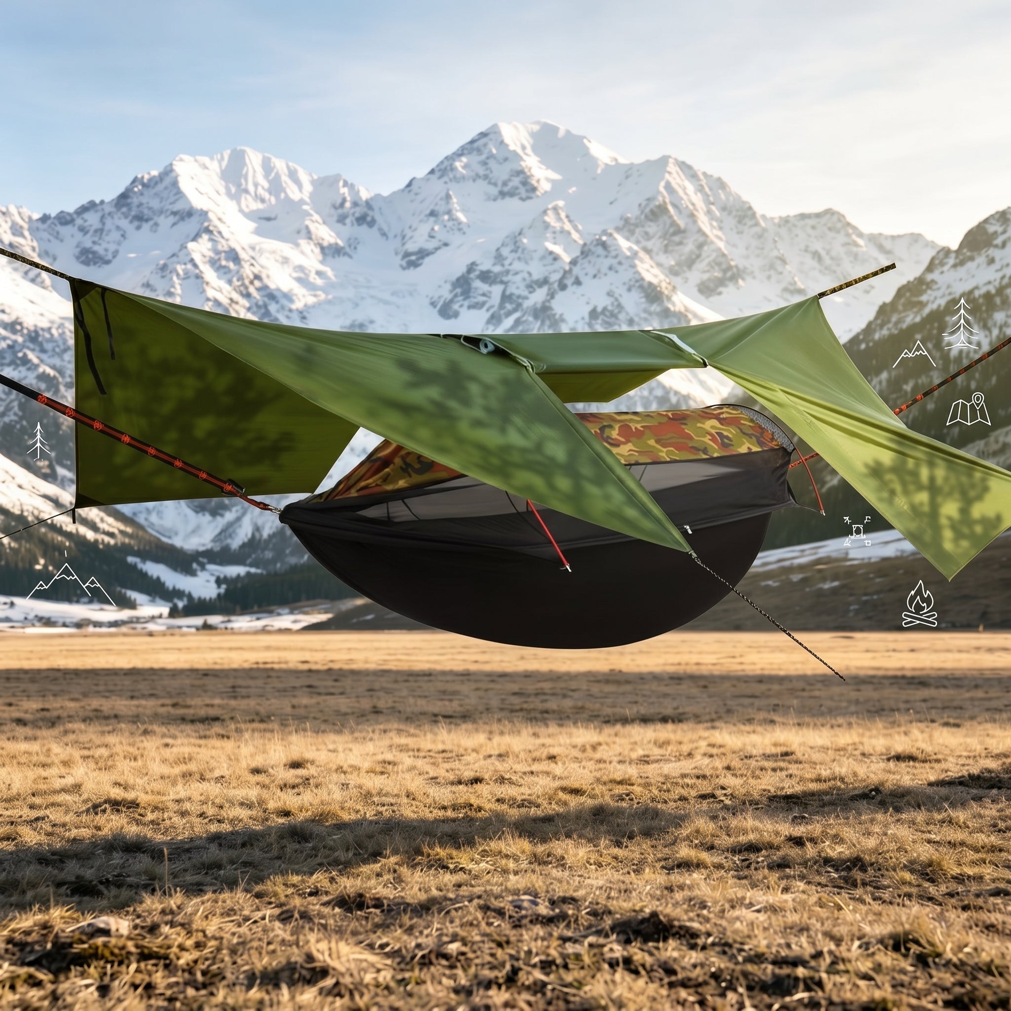 Portable Cloud Shadow Hammock Tent - Spacious Waterproof Camping Hammock