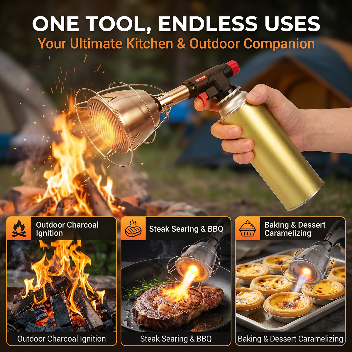 Portable BBQ Torch Head Attachment - B6