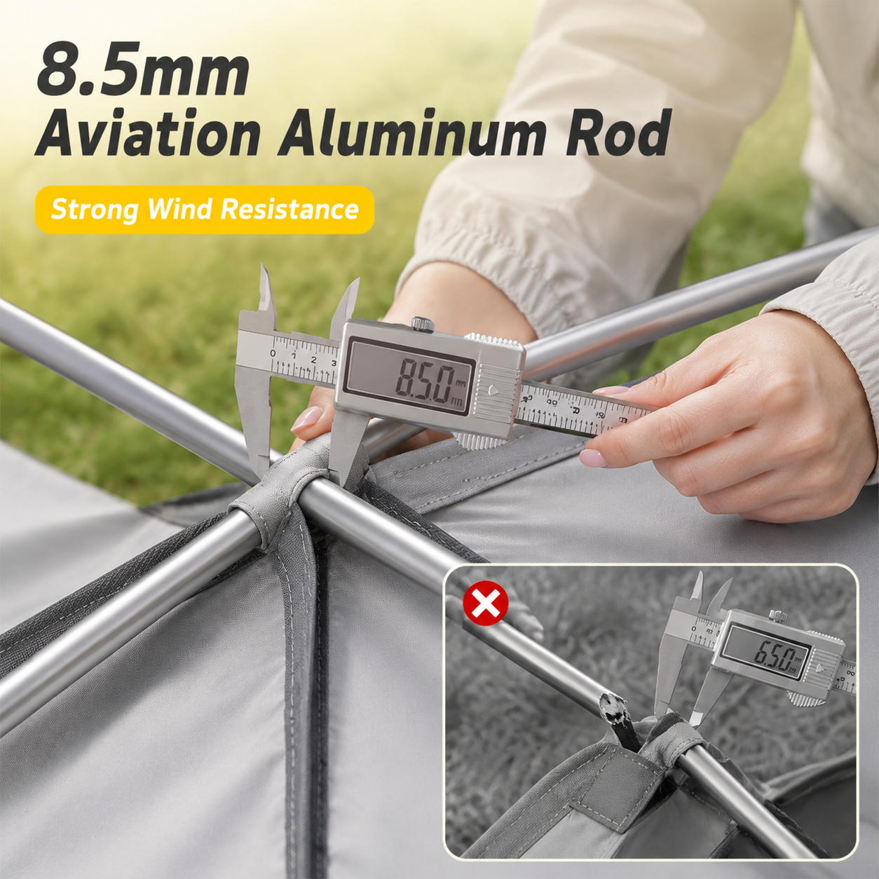2-5 Person Lightweight Backpacking Tent with Aluminum Poles