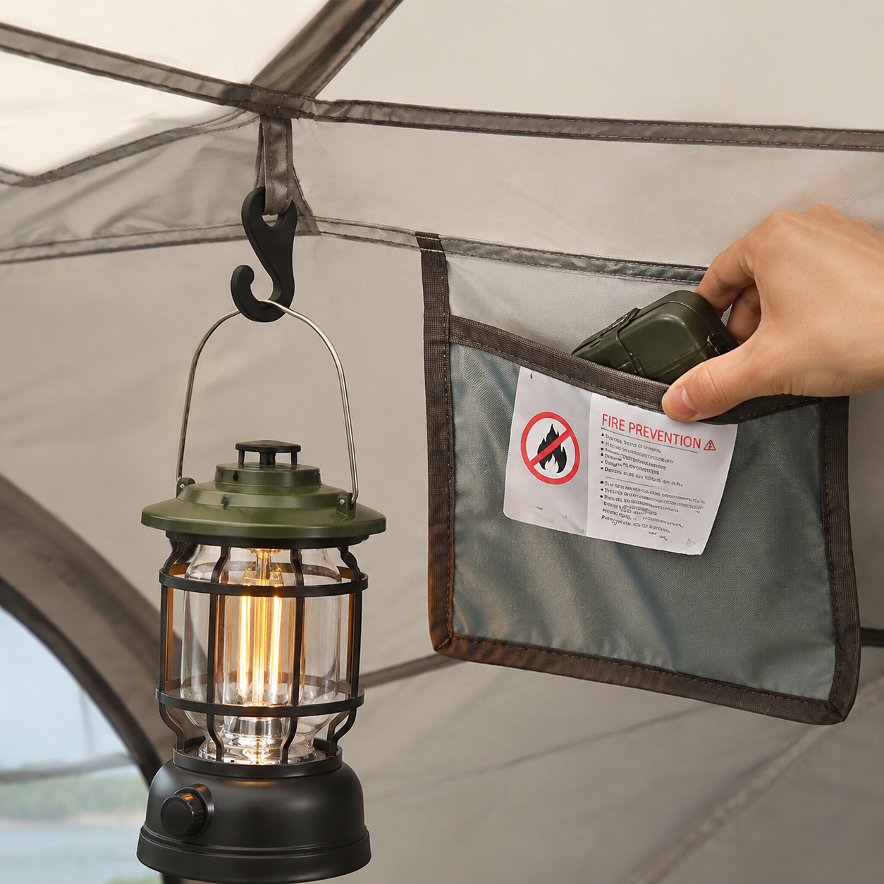 3-5 Person Instant Pop-Up Camping Tent with Large Mesh Windows