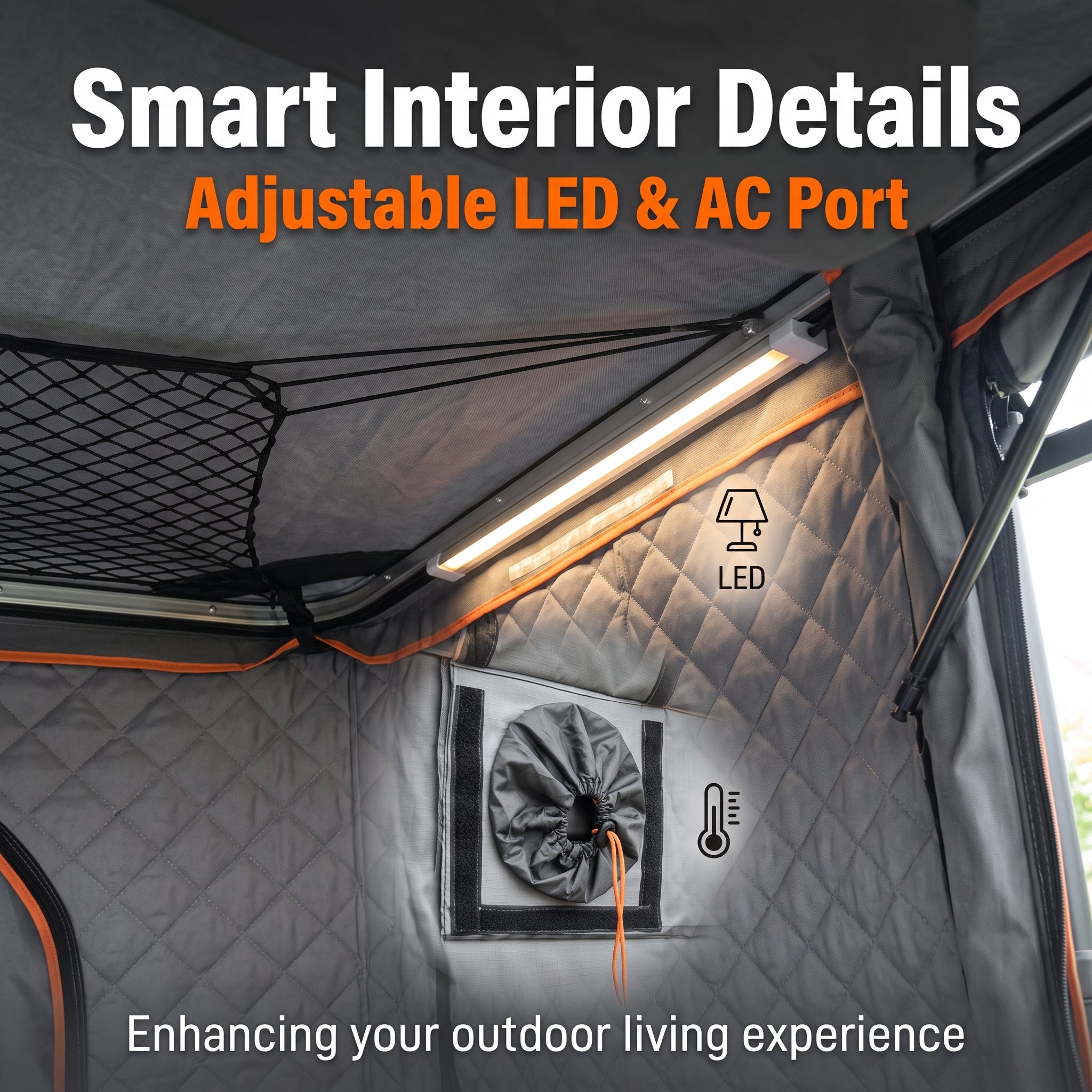 Quick Open Hardshell Roof Top Tent 3 Person Capacity for SUV Truck Jeep