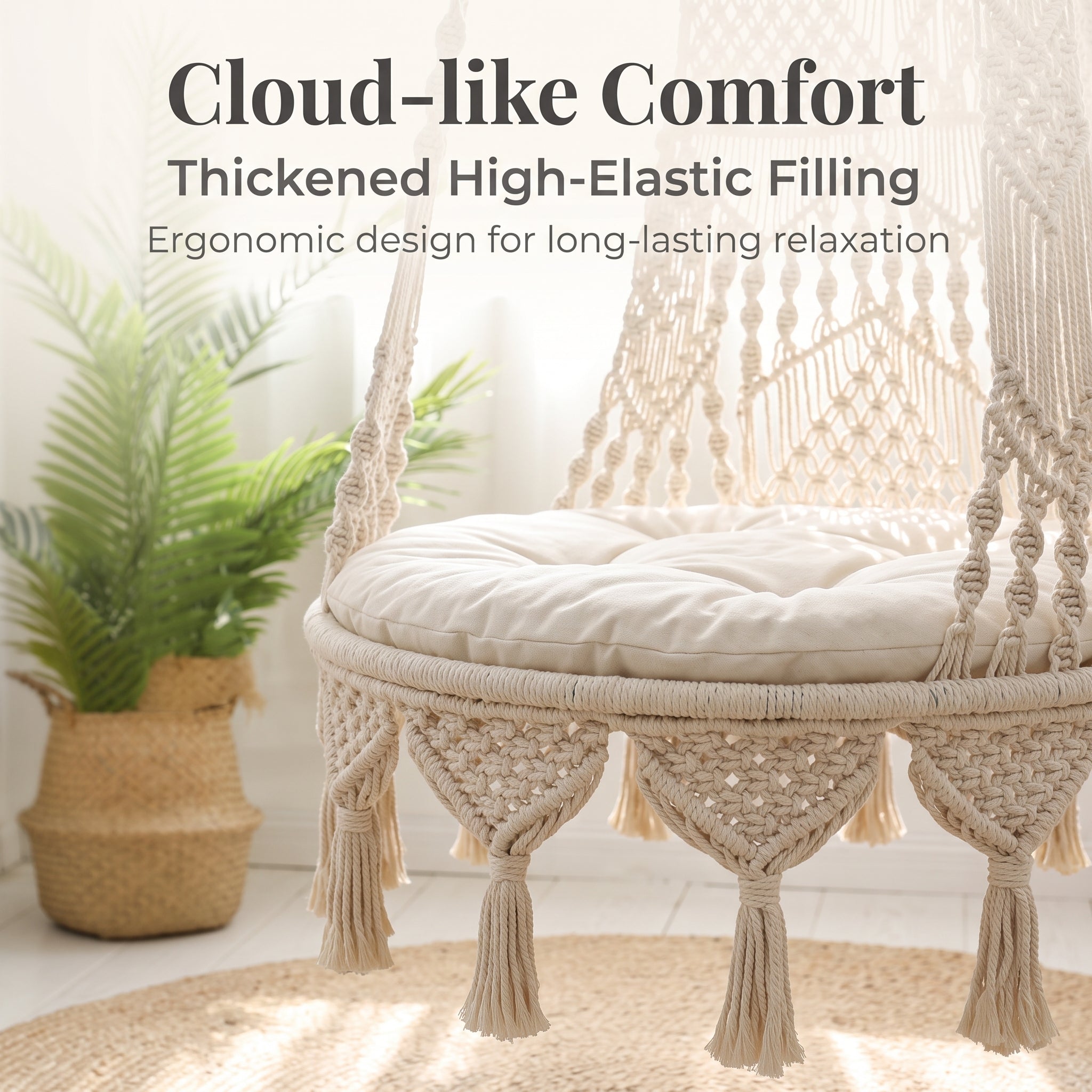 Bohemian Style Woven Folding Hanging Basket
