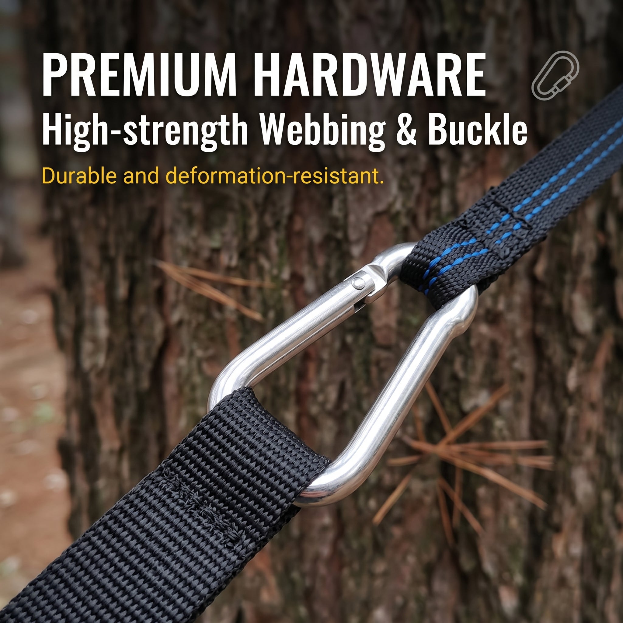 Quick-Deploy Anti-Roll Nylon Camping Hammock with Mosquito Net