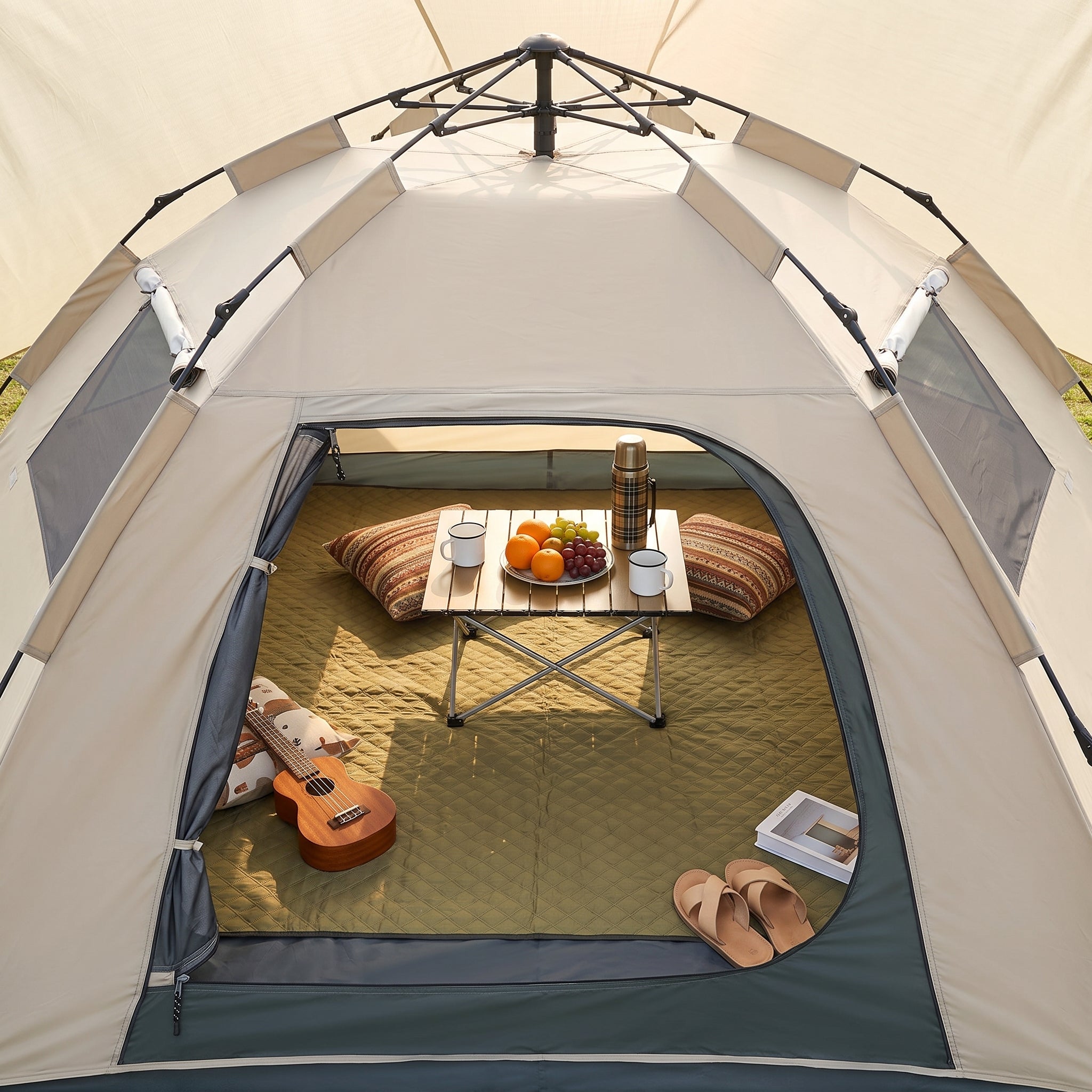 Portable Folding Automatic Windproof Camping Tent