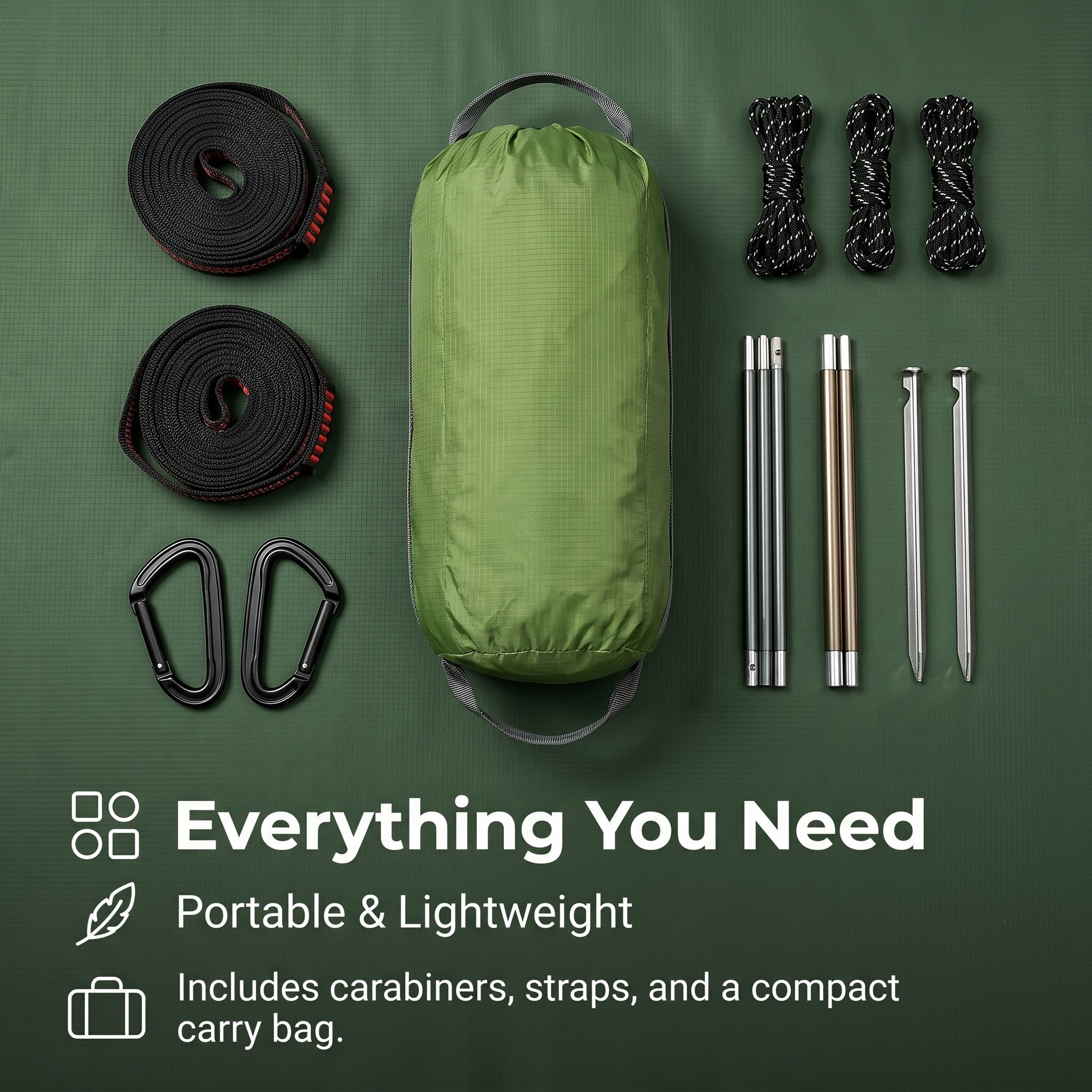 Large Family Camping Hammock with Divided Sleeping Spaces and Shared Mosquito Net