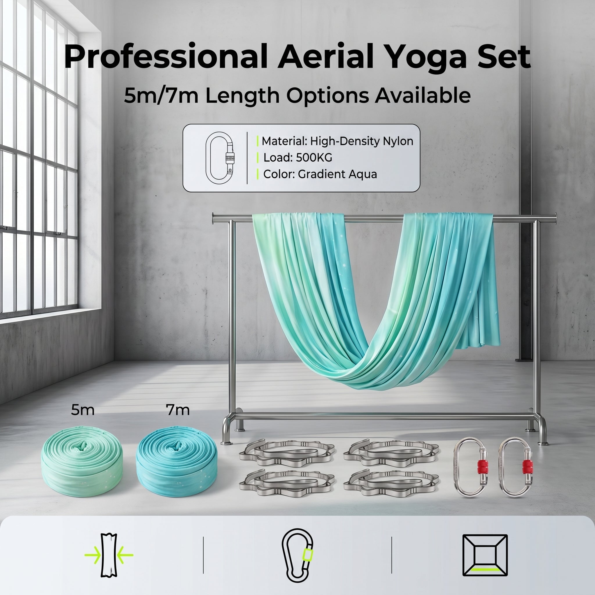 High-strength 100% Polyester Yoga Swing Hammock