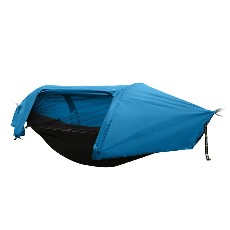 Large Family Camping Hammock with Divided Sleeping Spaces and Shared Mosquito Net -H24