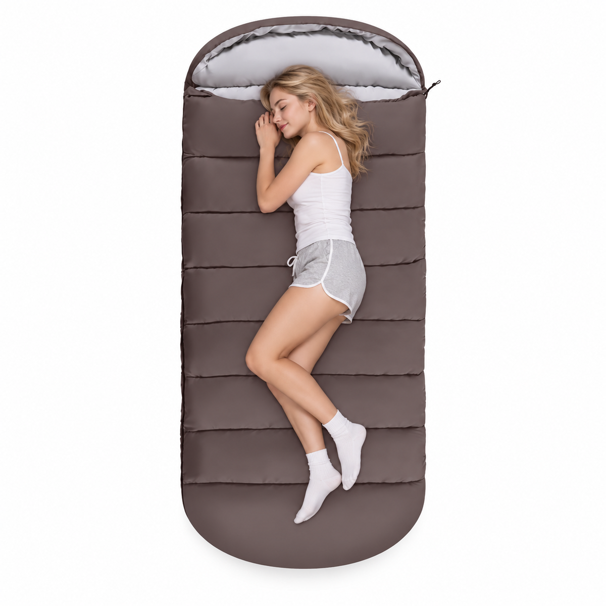 4-Season Lightweight Double Sleeping Bag for Camping-S2