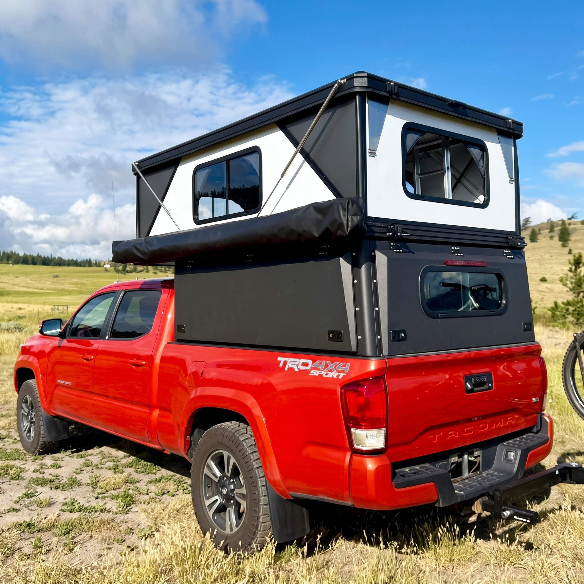 Aluminum Hard-Shell Roof Top Tent Integrated Truck Bed Topper Camper Shell for Toyota