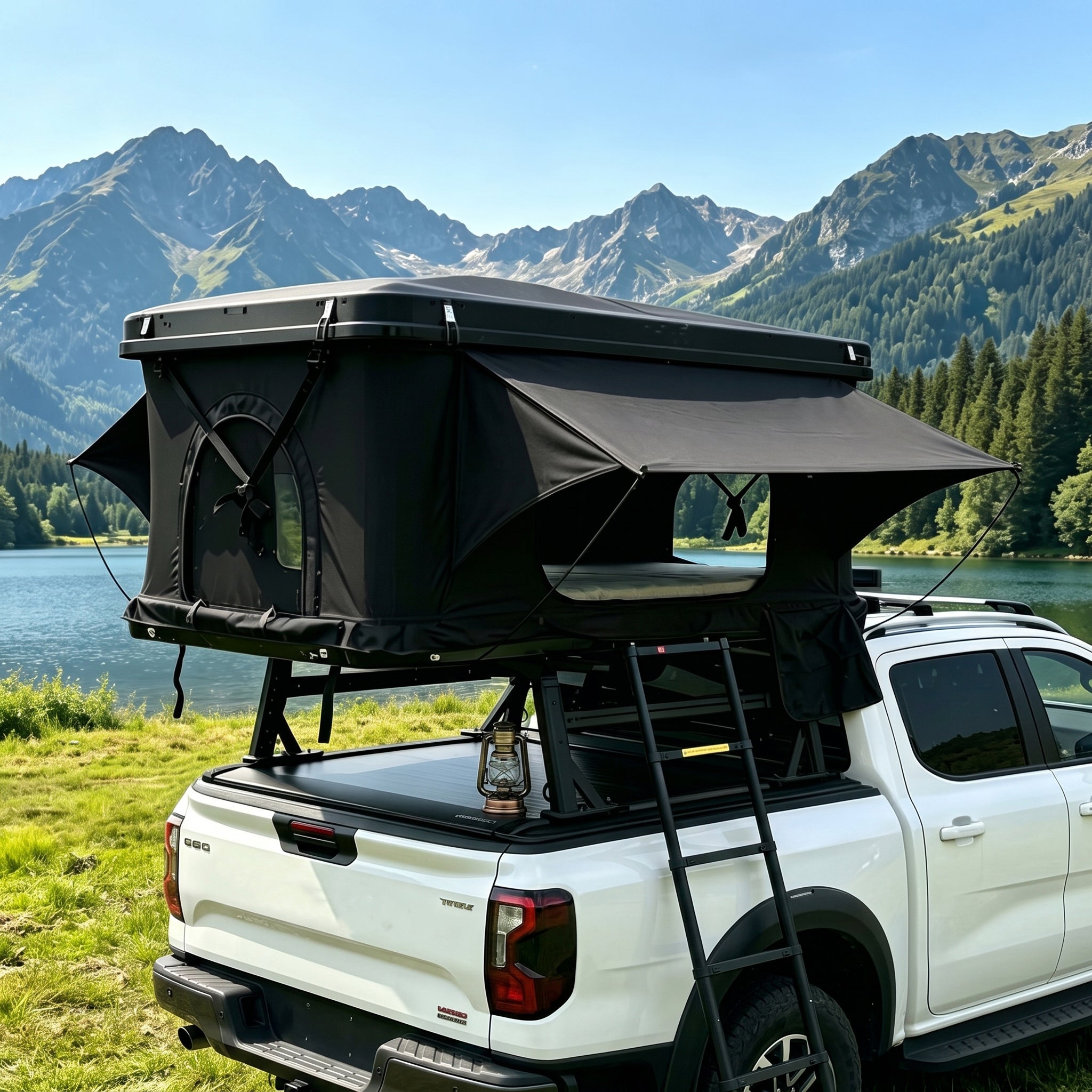 Quick Open Hardshell Roof Top Tent 3 Person Capacity for SUV Truck Jeep