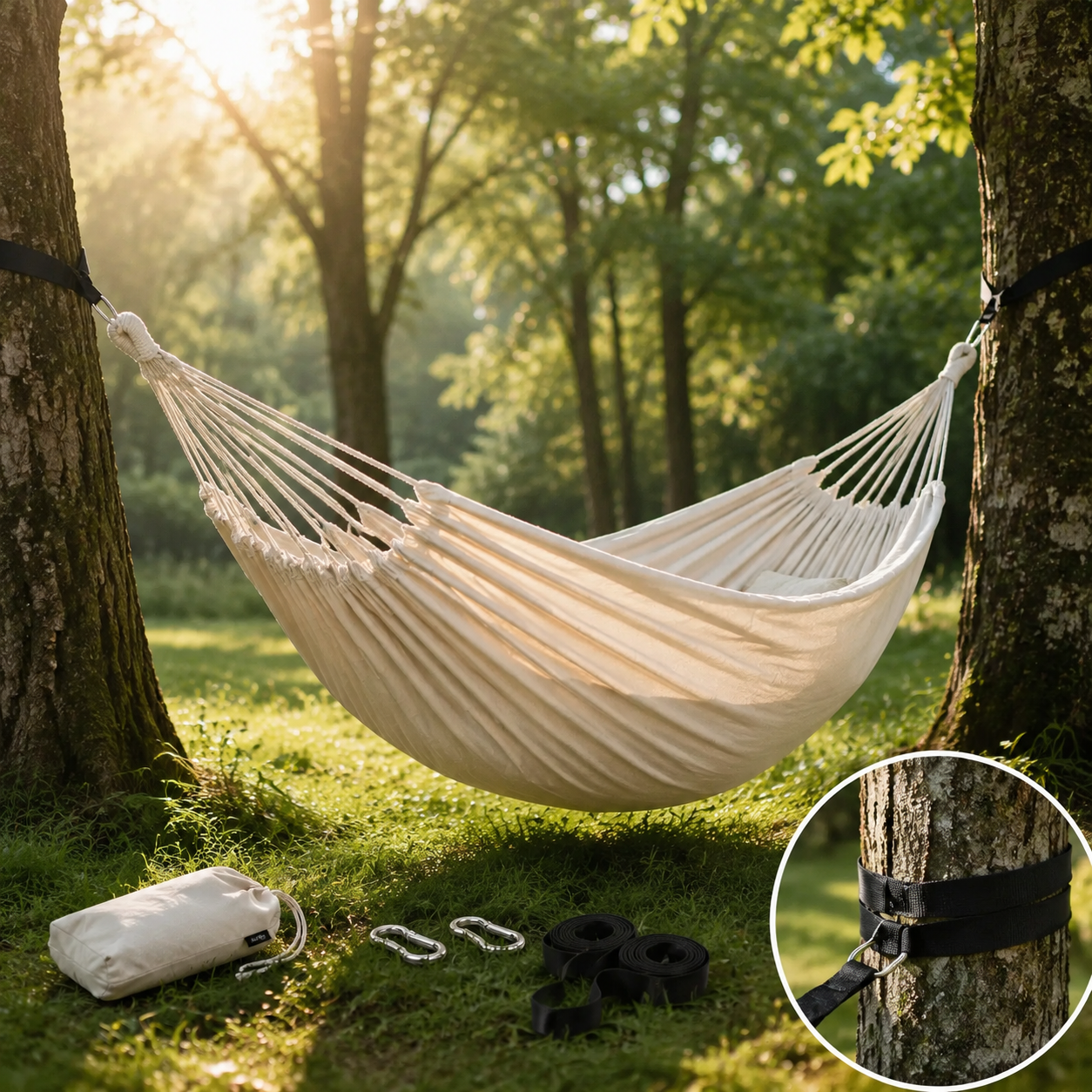 Garden Cotton Portable Hammock