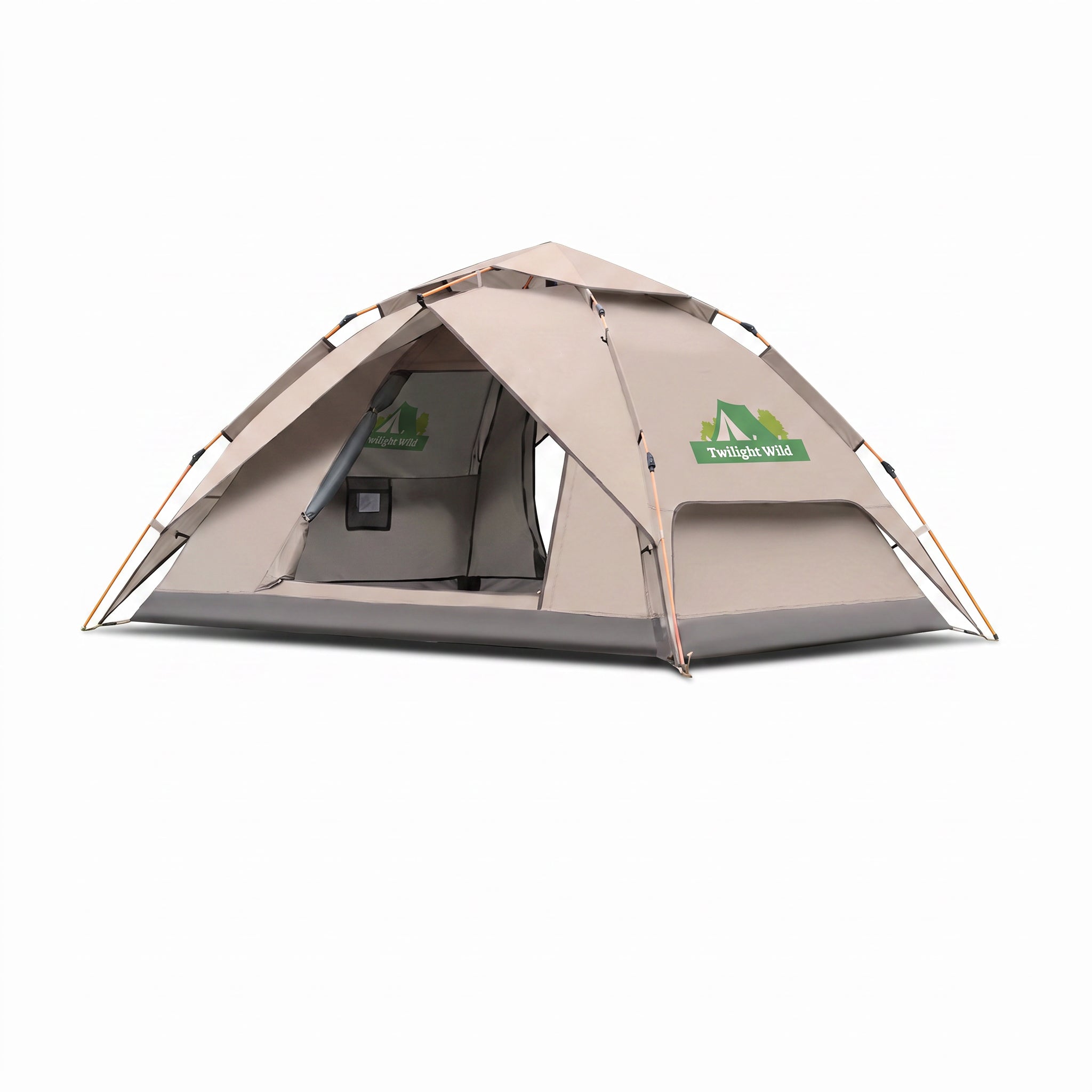 Automatic Quick-opening Camping Tent Black Vinyl Double-layer For Multi-person Portable Rainproof Sunshade -C18