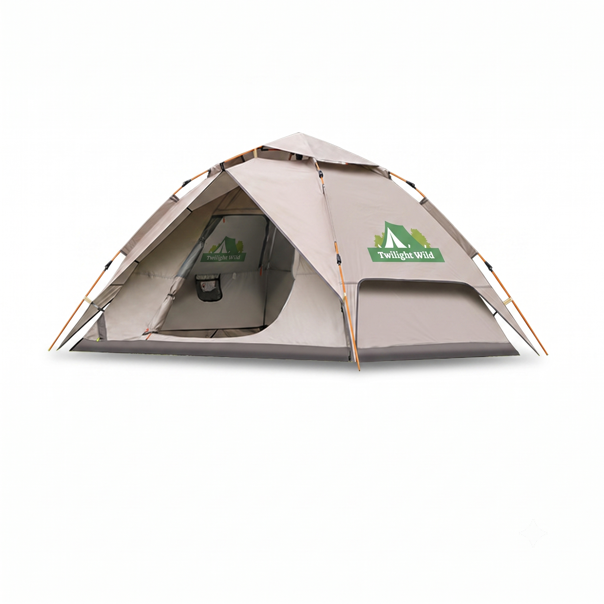 Automatic Quick-opening Camping Tent Black Vinyl Double-layer For Multi-person Portable Rainproof Sunshade -C18