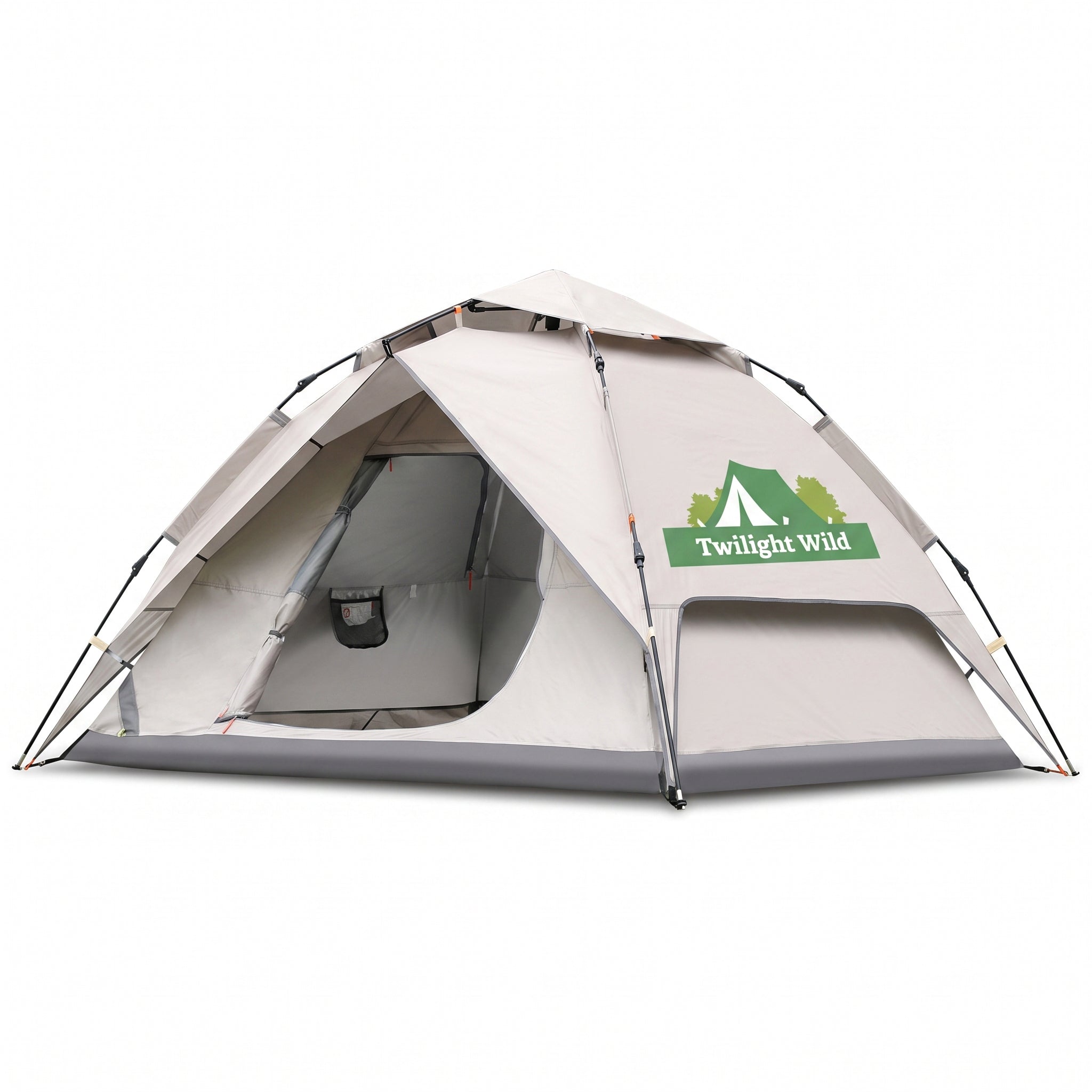 Automatic Quick-opening Camping Tent Black Vinyl Double-layer For Multi-person Portable Rainproof Sunshade -C18