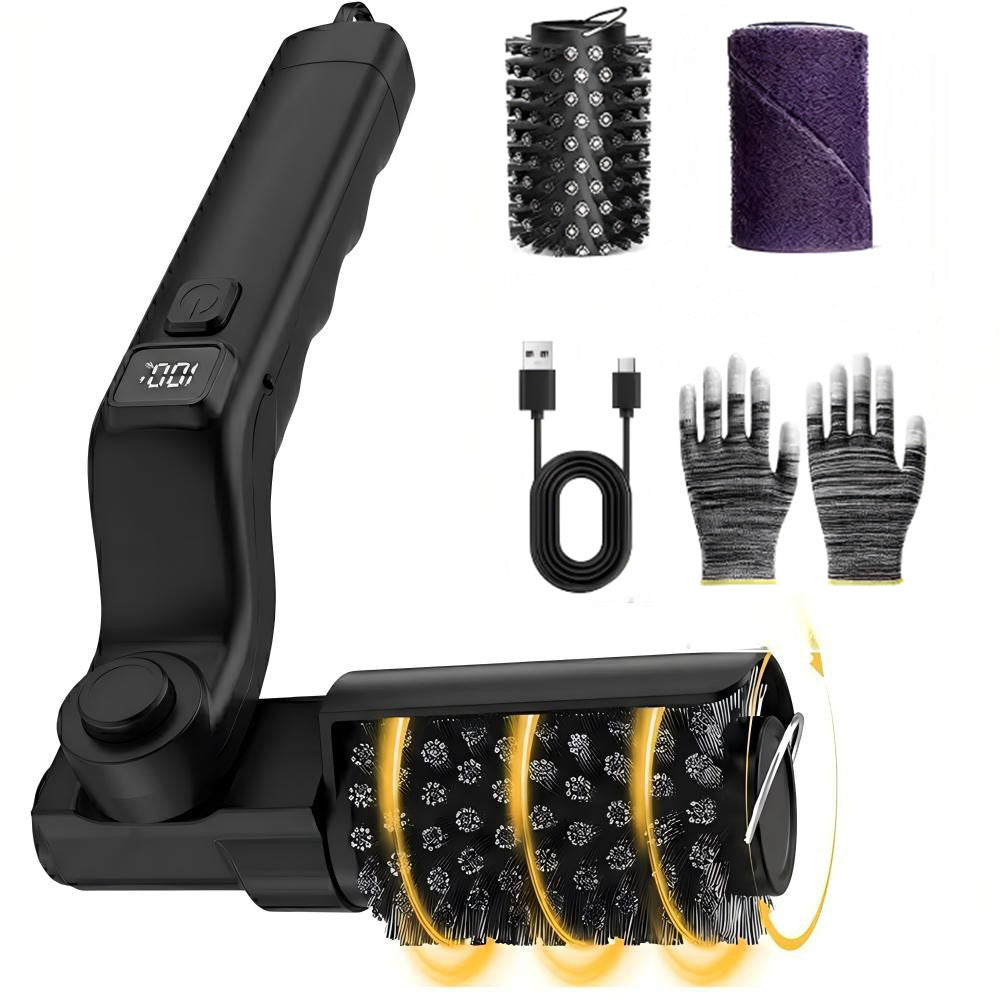 Electric Grill Cleaner 500 RPM Rechargeable BBQ Brush with Power Display - B2
