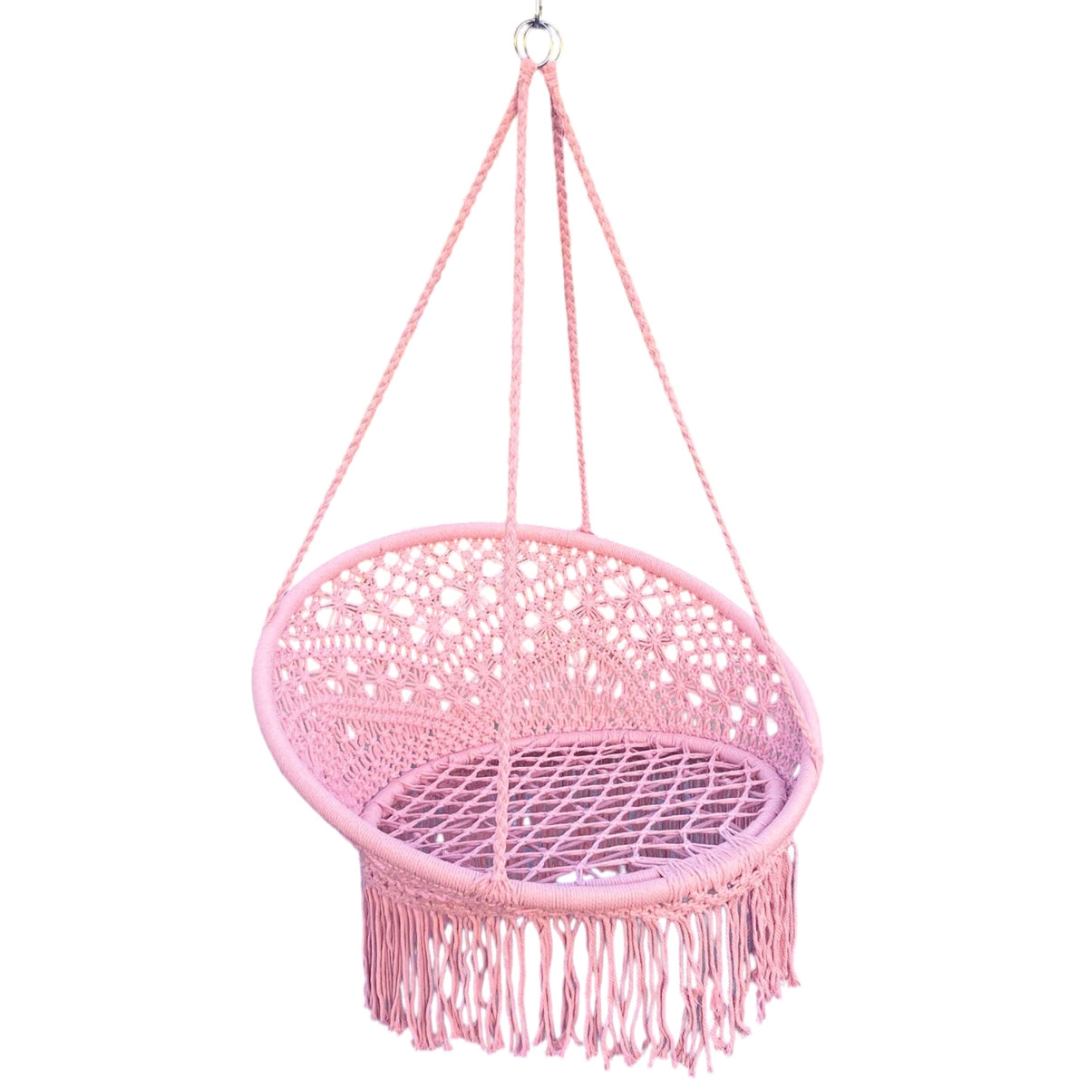 Tassel Hanging Chair Indoor/Outdoor Patio Swing Cradle -H57