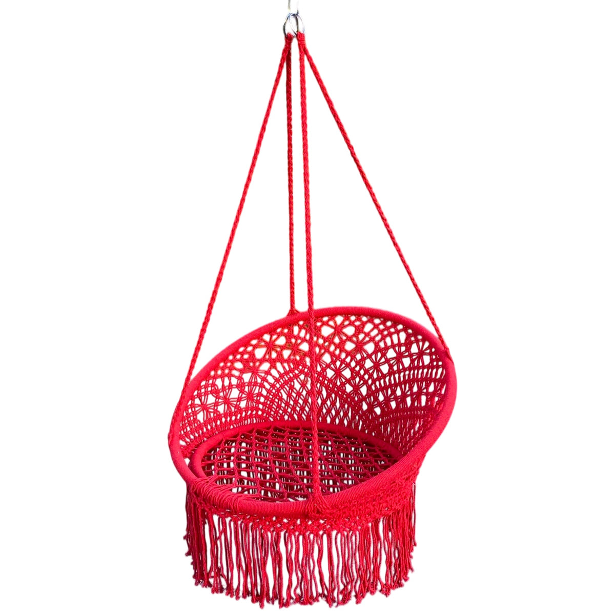 Tassel Hanging Chair Indoor/Outdoor Patio Swing Cradle -H57