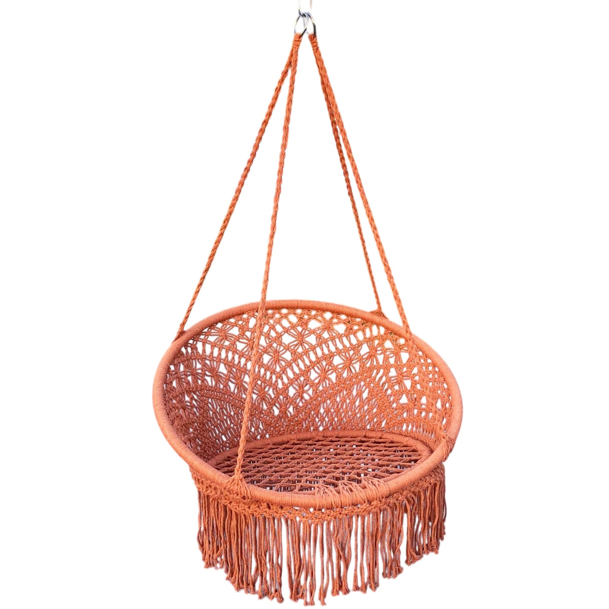 Tassel Hanging Chair Indoor/Outdoor Patio Swing Cradle -H57