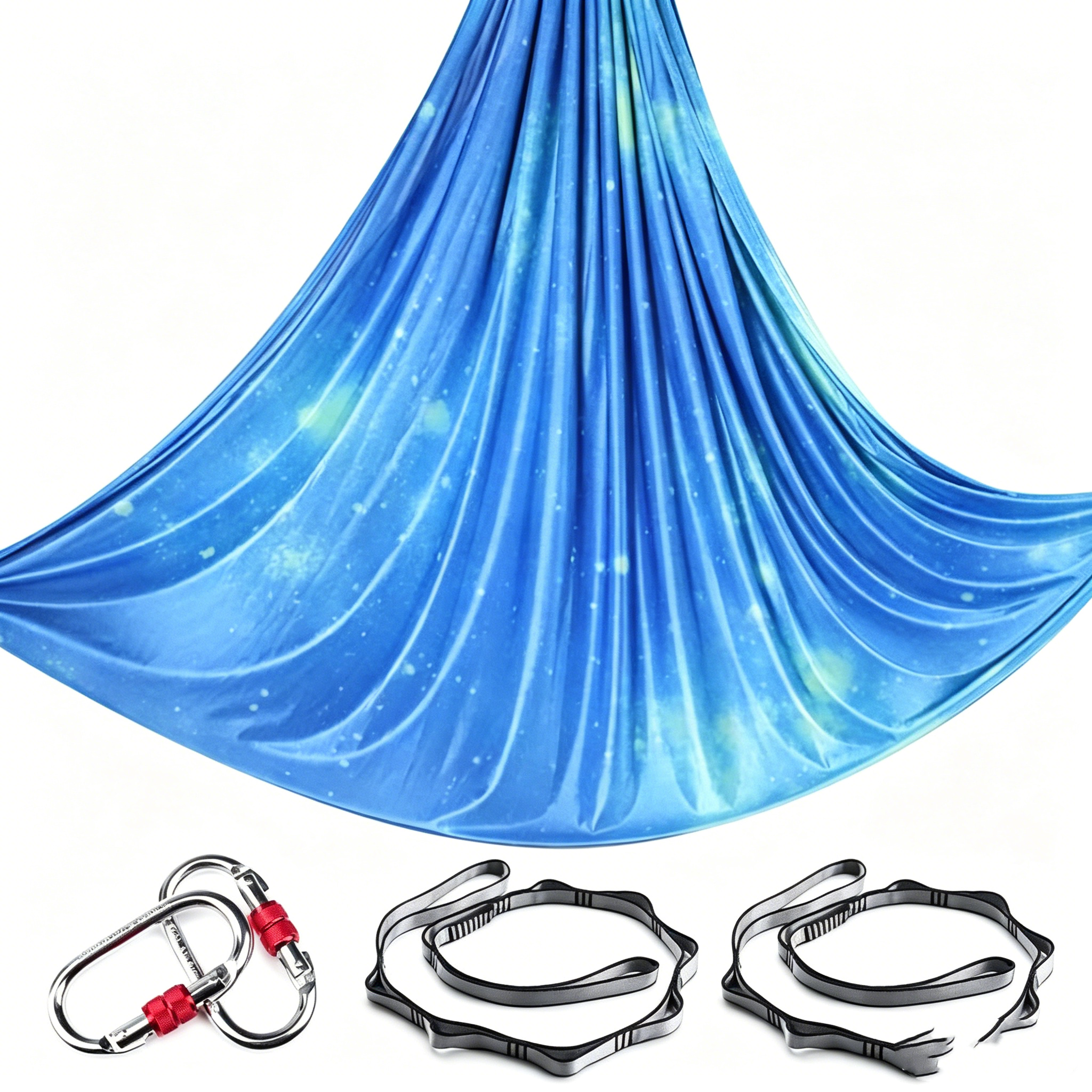 Aerial Yoga Hammock Set Durable 40D Nylon Fabric Gradient Color Aerial Yoga Swing Set